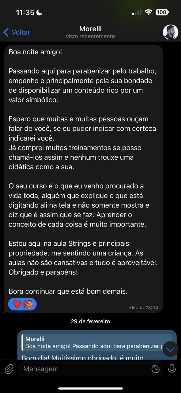Depoimento de aluno 2