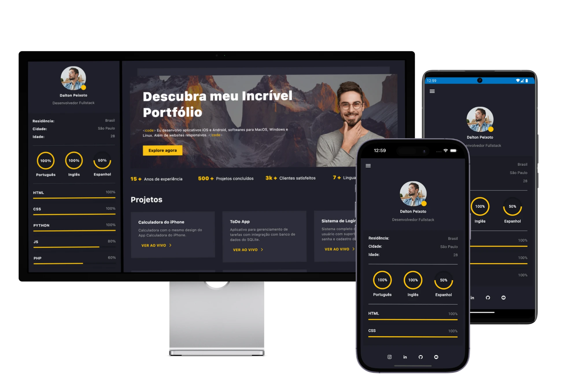 Portfólio Profissional de Aplicativos